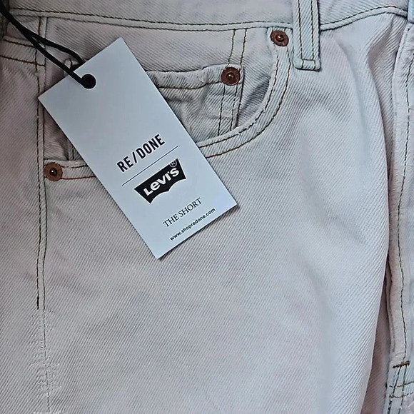 Re/done‎ Levi’s the short cut off pink shorts NWT Size 26 - Picture 8 of 8